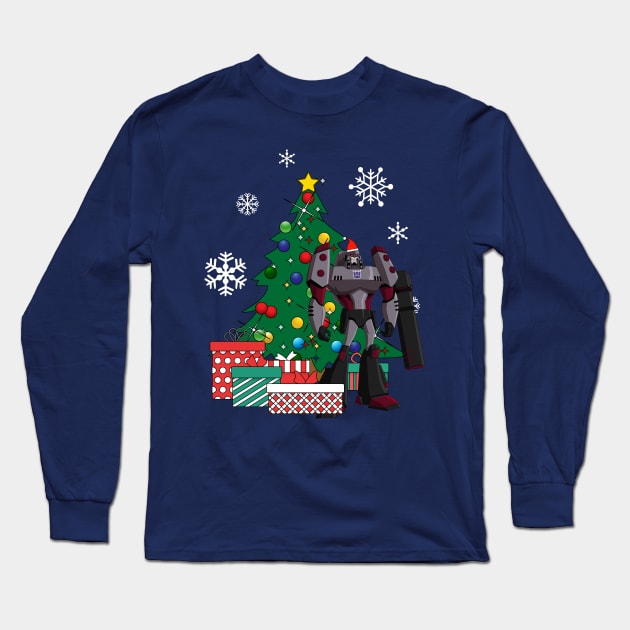 Megatron Around The Christmas Tree Transformers Long Sleeve T-Shirt by Nova5